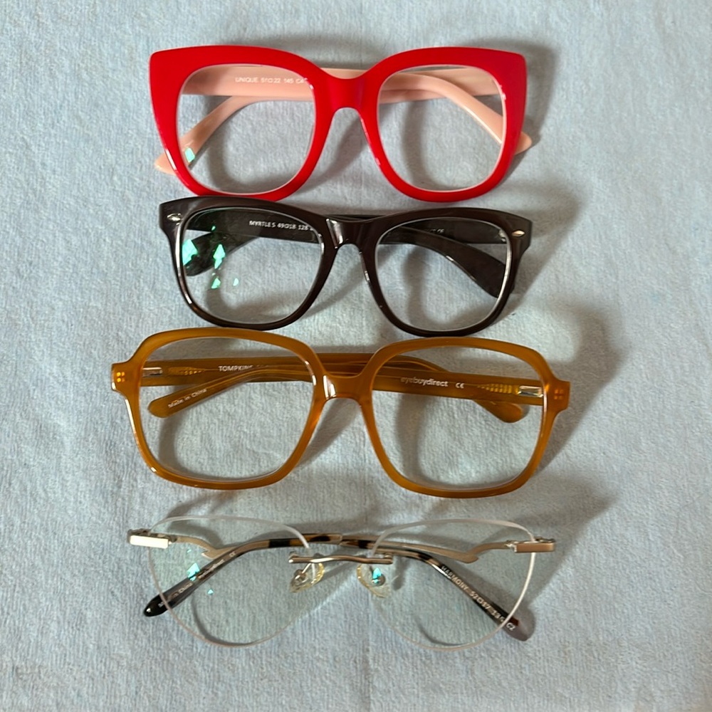 Eye Buy Direct Colorful Eye Glasses Lot of 4